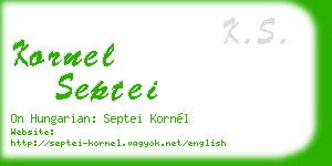 kornel septei business card